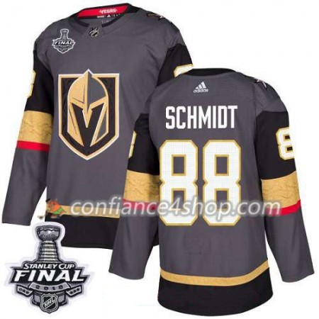 Adidas Maillot de Hockey Vegas Golden Knights Nate Schmidt 88 Gris 2018 Stanley Cup Final Patch Authentic - Homme